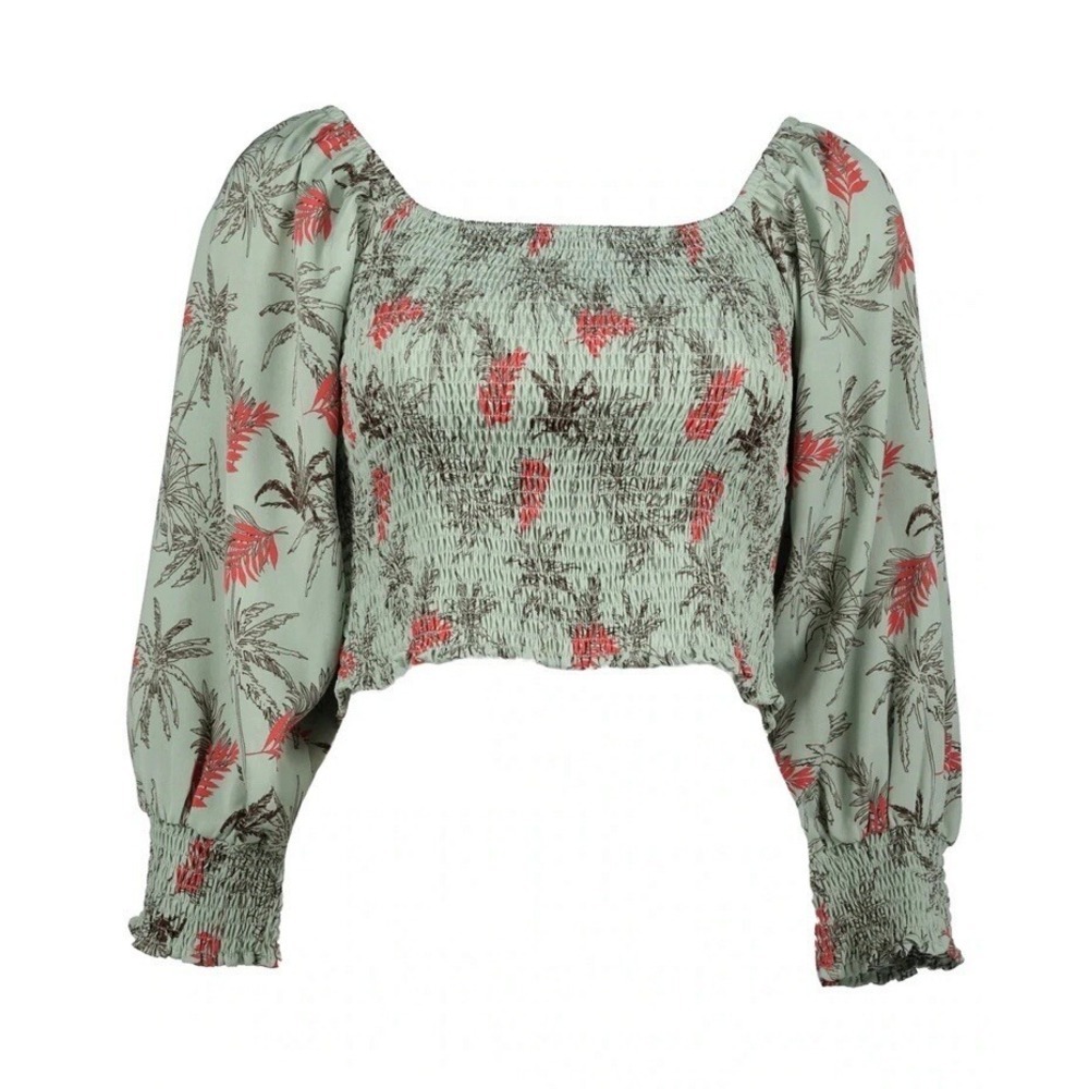 NWT Bishop And Young Anthropologie Elsa Smock Top - Tropicale Size Large